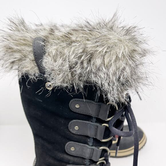 Sorel Womens Size 9 Black Joan of Arctic Waterproof Suede Leather Winter Boots - Picture 2 of 12